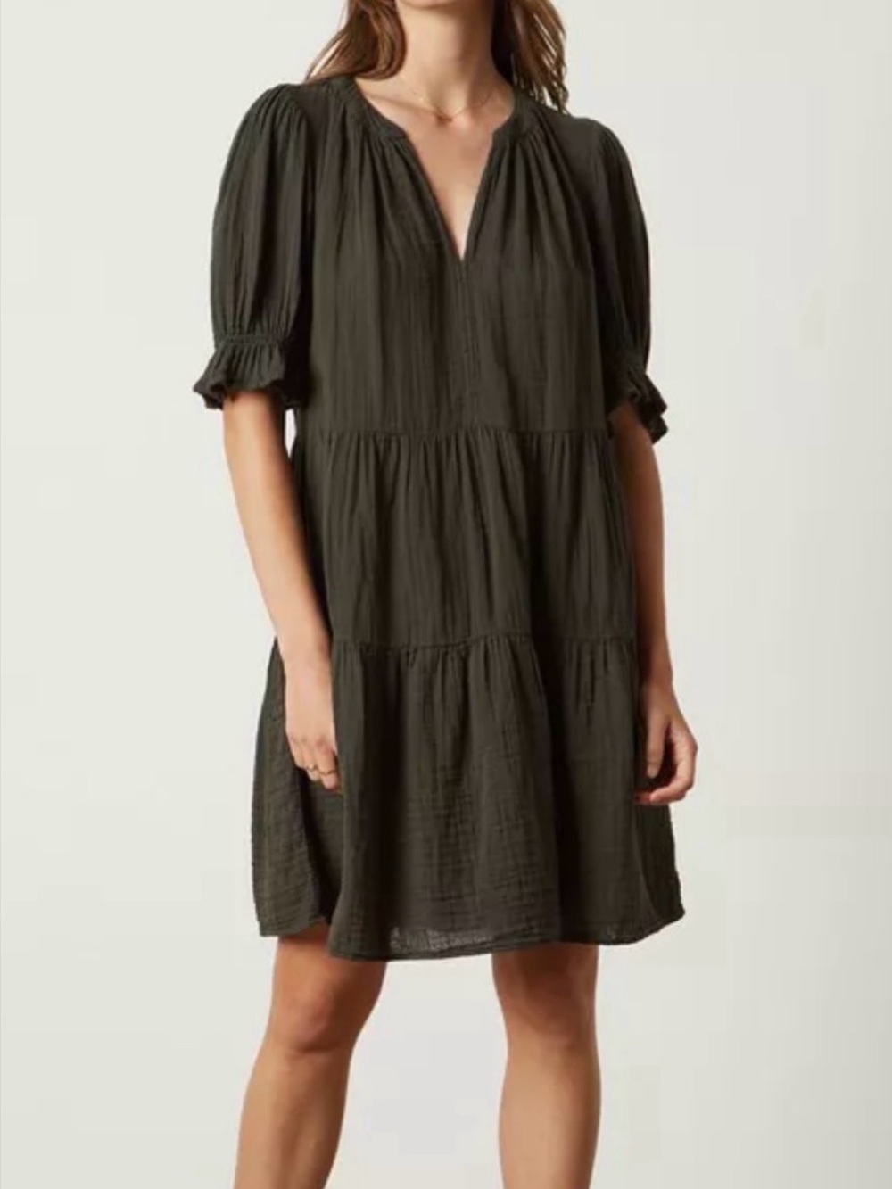Velvet by Graham & Spencer Clarissa Cotton Gauze Tiered Dress